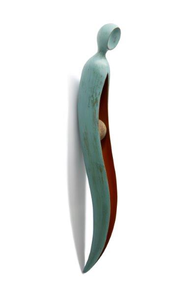 L origine du monde - Pappelholz, Erdpigment, Sandstein - 2026 - 100 x 13 x 10 cm L origine du monde - Pappelholz, Erdpigment, Sandstein - 2026 - 100 x 13 x 10 cm